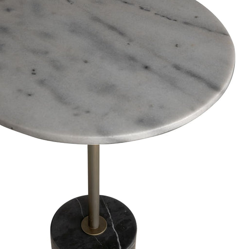 Noir Furniture - Santosha Side Table with Stone Top - GTAB9013AB-W - GreatFurnitureDeal