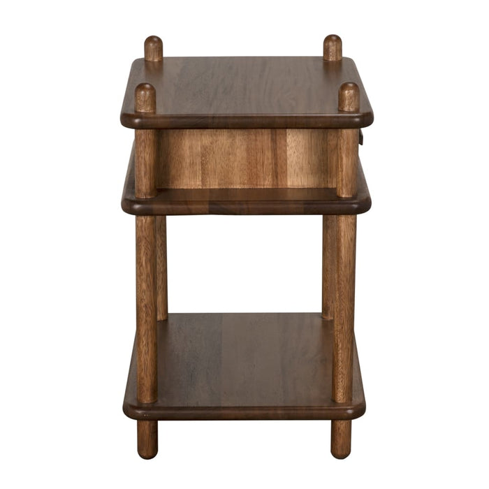 Noir Furniture - Keller Side Table in Dark Walnut - GTAB9017DW - GreatFurnitureDeal
