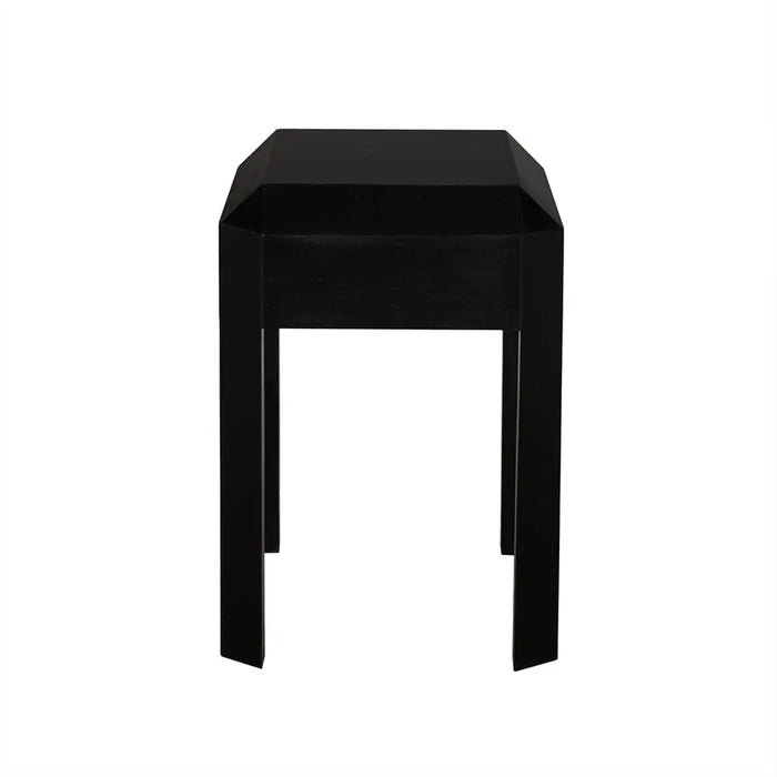 Noir Furniture - Obtuse Side Table in Hand Rubbed Black - GTAB9021HB - GreatFurnitureDeal