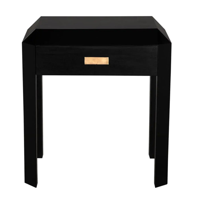 Noir Furniture - Obtuse Side Table in Hand Rubbed Black - GTAB9021HB - GreatFurnitureDeal