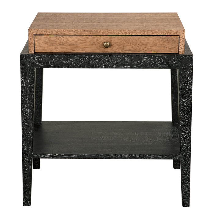 Noir Furniture - Memphis Side Table in Black Walnut - GTAB9022DW - GreatFurnitureDeal