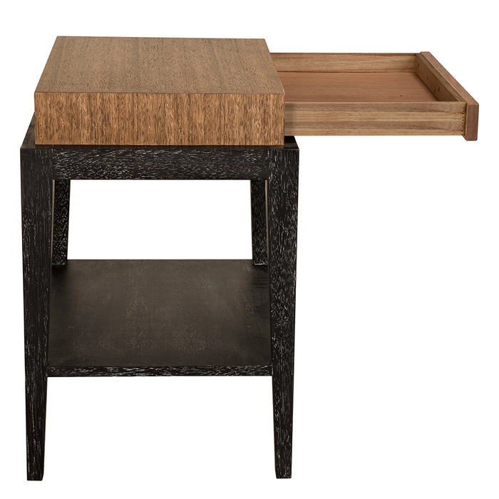 Noir Furniture - Memphis Side Table in Black Walnut - GTAB9022DW - GreatFurnitureDeal