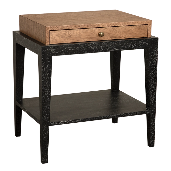 Noir Furniture - Memphis Side Table in Black Walnut - GTAB9022DW - GreatFurnitureDeal