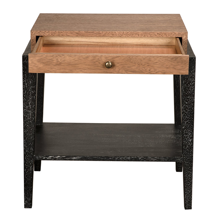 Noir Furniture - Memphis Side Table in Black Walnut - GTAB9022DW - GreatFurnitureDeal