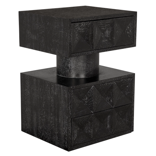 Noir Furniture - Kingston Side Table in Black Walnut - GTAB9023BKW - GreatFurnitureDeal