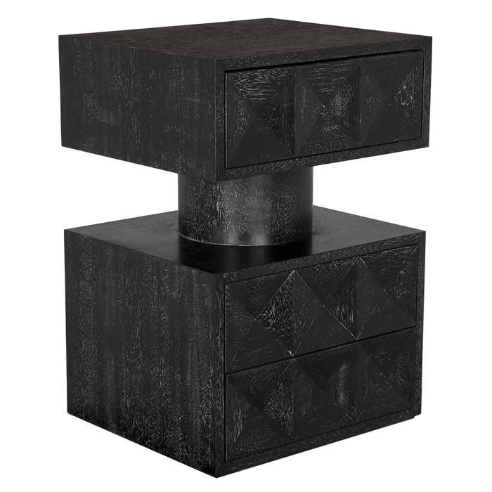 Noir Furniture - Kingston Side Table in Black Walnut - GTAB9023BKW - GreatFurnitureDeal