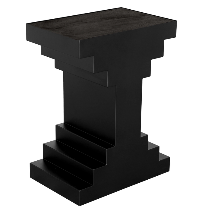 Noir Furniture - Melbourne Side Table in Matte Black - GTAB9026BKW - GreatFurnitureDeal