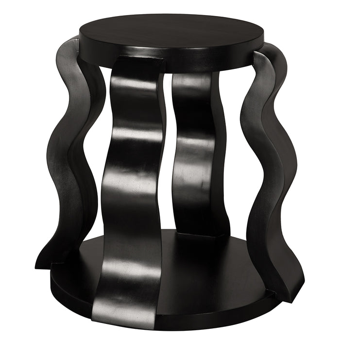 Noir Furniture - Anora Side Table in Hand Rubbed Black - GTAB9027HB - GreatFurnitureDeal
