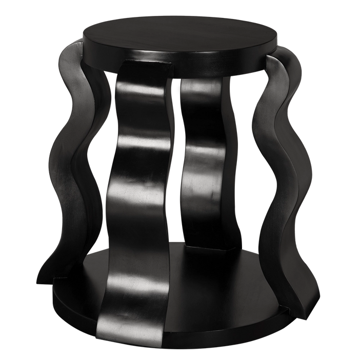 Noir Furniture - Anora Side Table in Hand Rubbed Black - GTAB9027HB - GreatFurnitureDeal