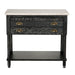 Noir Furniture - Artemio Side Table with Marble Top - GTAB9030BKW - GreatFurnitureDeal