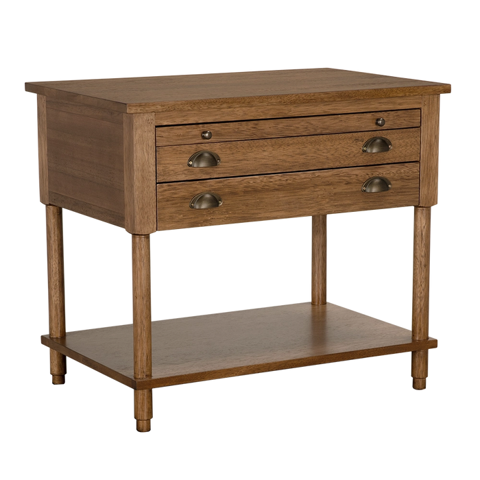 Noir Furniture - Artemio Side Table in Dark Walnut - GTAB9030DW - GreatFurnitureDeal