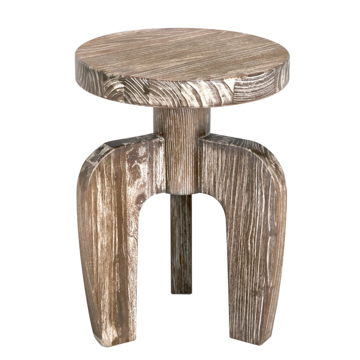 Noir Furniture - New Shizue Small Side Table, Distressed Mindi - GTAB919DM-A - GreatFurnitureDeal