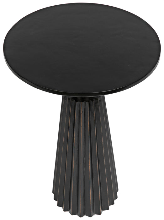 NOIR Furniture - Orson Side Table, Hand Rubbed Black - GTAB939HB - GreatFurnitureDeal