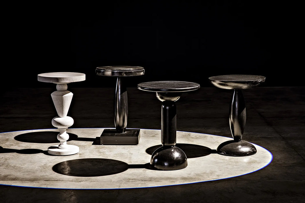 NOIR Furniture - Adonis Side Table, Hand Rubbed Black - GTAB942HB