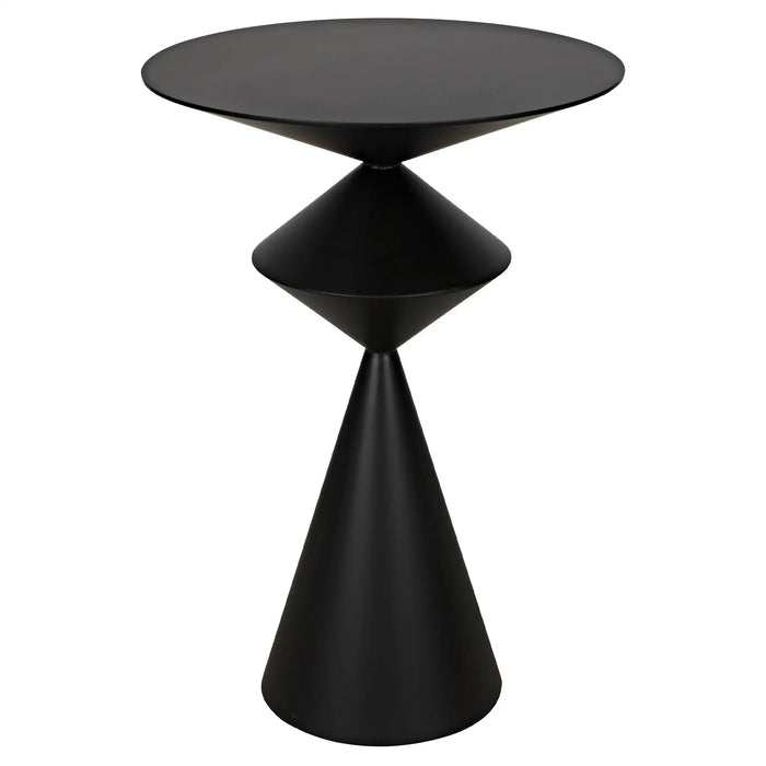 NOIR Furniture - Zasa Side Table, Black Metal - GTAB947MTB - GreatFurnitureDeal