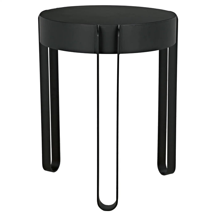 NOIR Furniture - Marcellus Side Table, Black Metal - GTAB953MTB - GreatFurnitureDeal