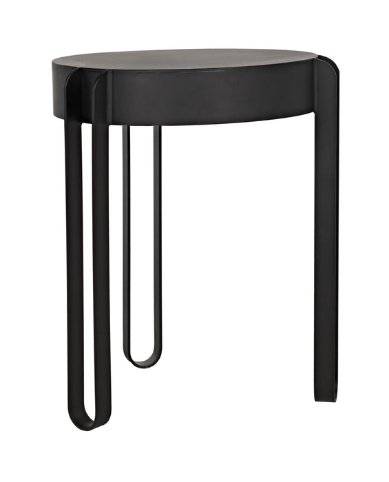 NOIR Furniture - Marcellus Side Table, Black Metal - GTAB953MTB