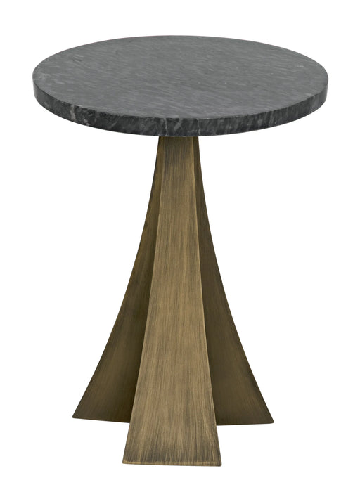 NOIR Furniture - Hortensia Side Table in Aged Brass - GTAB954AB