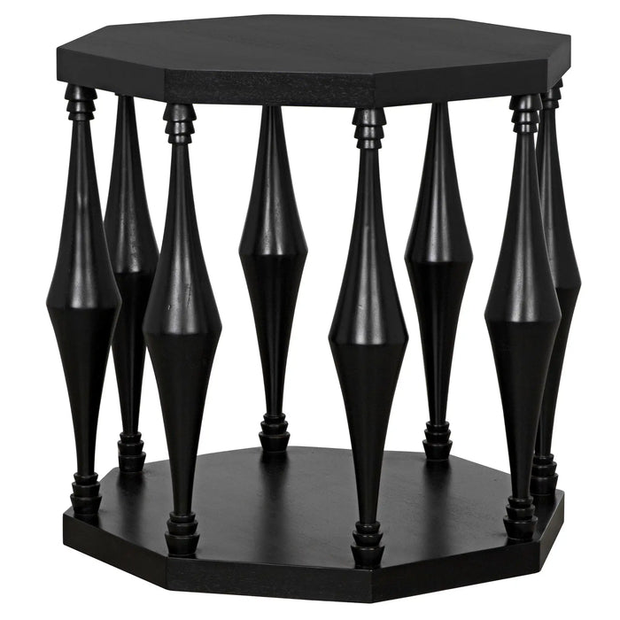 NOIR Furniture - Marceo Side Table in Hand Rubbed Black - GTAB964HB