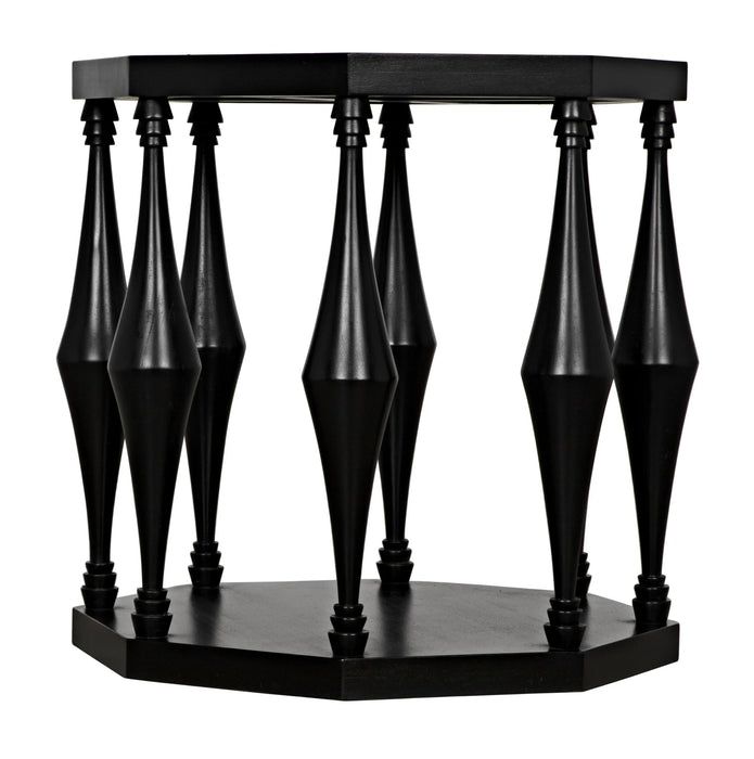 NOIR Furniture - Marceo Side Table in Hand Rubbed Black - GTAB964HB