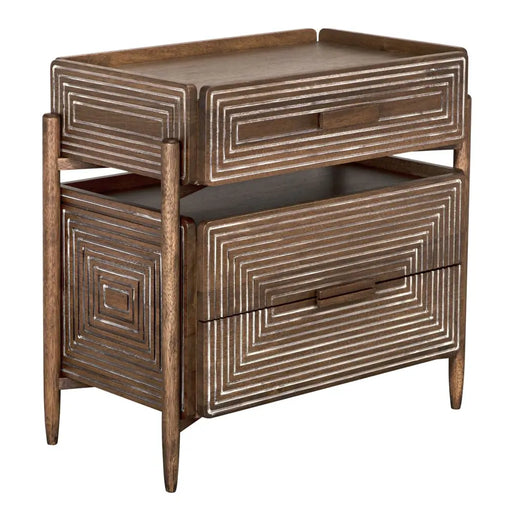 Noir Furniture - Savino Side Table in Dark Walnut - GTAB970DW - GreatFurnitureDeal