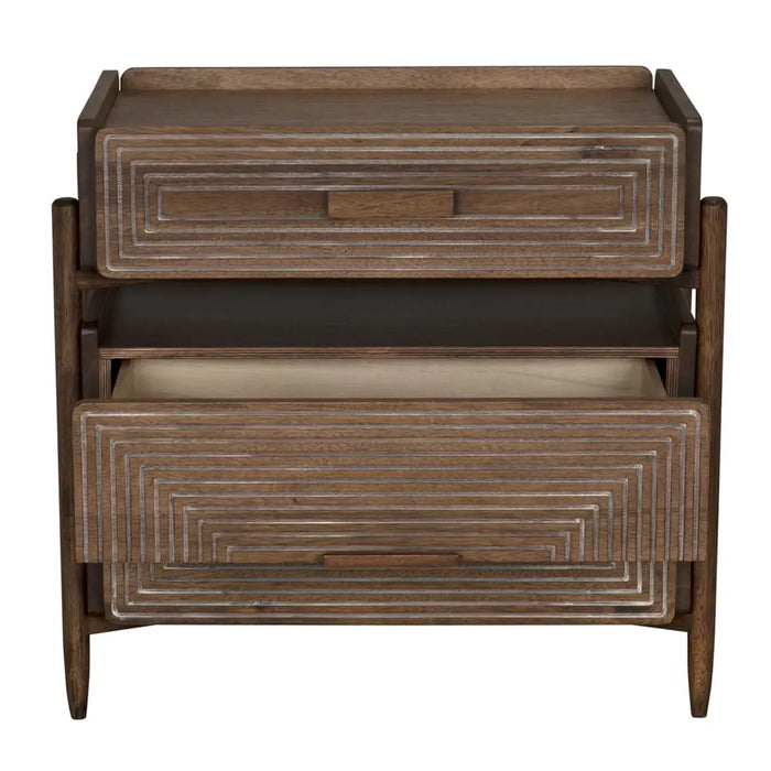 Noir Furniture - Savino Side Table in Dark Walnut - GTAB970DW - GreatFurnitureDeal