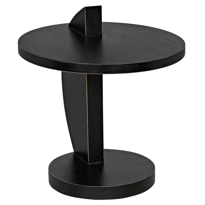 NOIR Furniture - Reed Side Table in Hand Rubbed Black - GTAB972HB