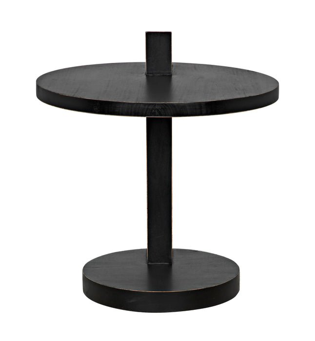 NOIR Furniture - Reed Side Table in Hand Rubbed Black - GTAB972HB