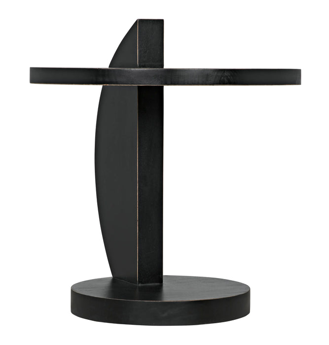 NOIR Furniture - Reed Side Table in Hand Rubbed Black - GTAB972HB - GreatFurnitureDeal