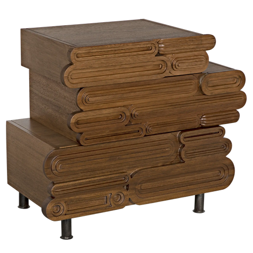 Noir Furniture - Harald Side Table, DW - GTAB975DW - GreatFurnitureDeal