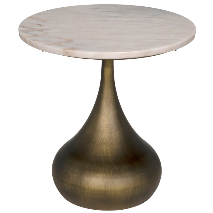 Noir Furniture - Mateo Side Table, Aged Brass - GTAB985AB