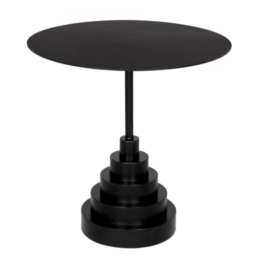 Noir Furniture - Nova Round Side Table - GTAB998MTB - GreatFurnitureDeal