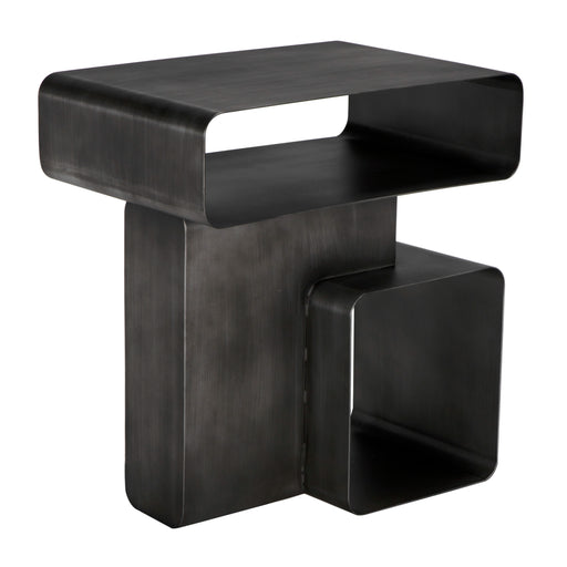Noir Furniture - Danville Side Table, Gun Metal Finish - GTAB999GM - GreatFurnitureDeal