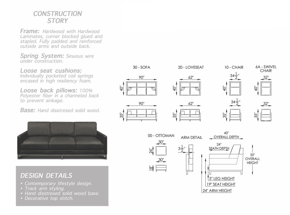 GFD Leather - Monterrey All Leather Loveseat - X11-20