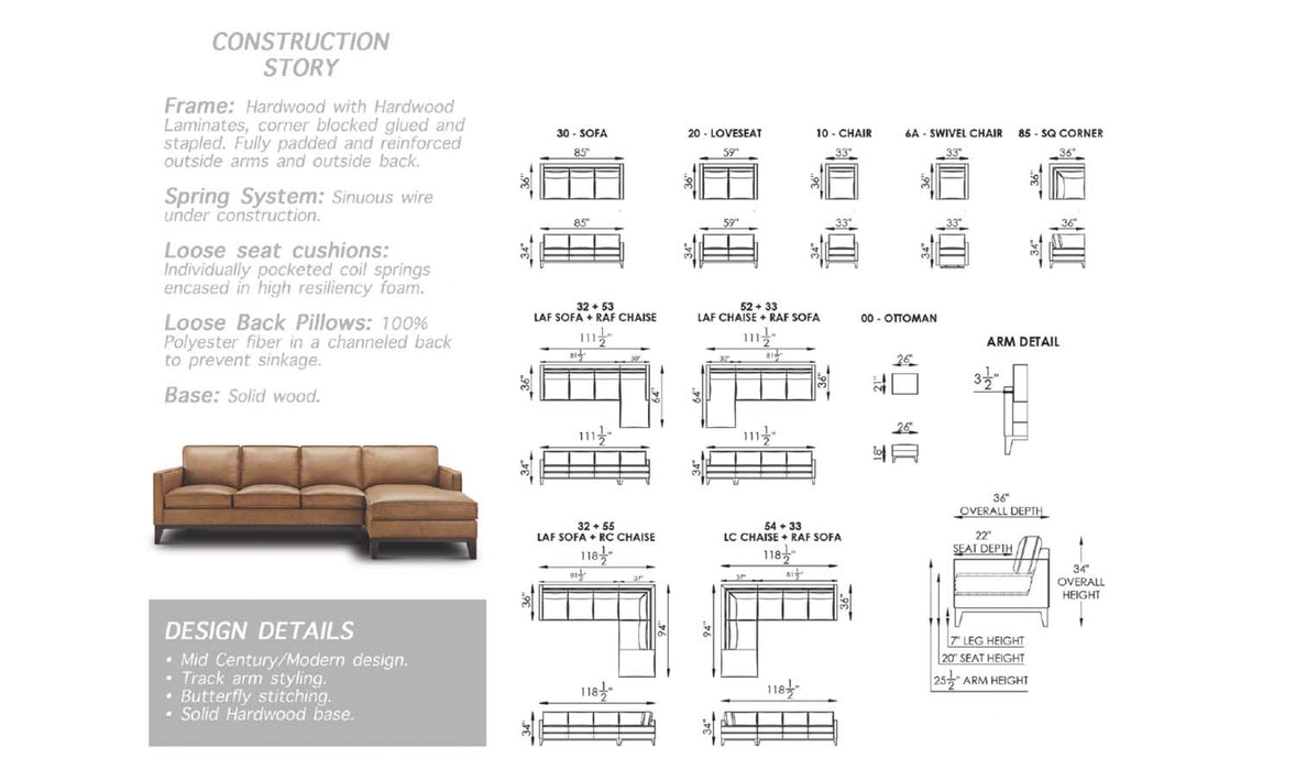 GFD Leather - Metropole All Leather Ottoman - X2-00