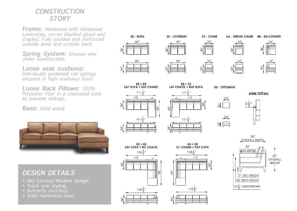 GFD Leather - Metropole All Leather Loveseat - X2-20