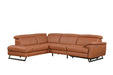 ESF Furniture - Geo Sectional Sofa w/ Recliner in Rich Orange - GEO-SEC-RICH ORANGE - GreatFurnitureDeal