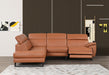 ESF Furniture - Geo Sectional Sofa w/ Recliner in Rich Orange - GEO-SEC-RICH ORANGE - GreatFurnitureDeal