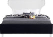 Meridian Furniture - Ghost Black Velvet Upholstered Full Bed - GhostBlack-F - GreatFurnitureDeal