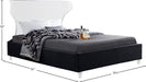Meridian Furniture - Ghost Black Velvet Upholstered Full Bed - GhostBlack-F - GreatFurnitureDeal