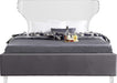Meridian Furniture - Ghost Grey Velvet Upholstered Full Bed - GhostGrey-F - GreatFurnitureDeal