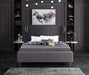 Meridian Furniture - Ghost Grey Velvet Upholstered Full Bed - GhostGrey-F - GreatFurnitureDeal