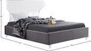 Meridian Furniture - Ghost Grey Velvet Upholstered Full Bed - GhostGrey-F - GreatFurnitureDeal