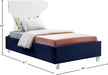 Meridian Furniture - Ghost Navy Velvet Upholstered Twin Bed - GhostNavy-T - GreatFurnitureDeal