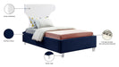Meridian Furniture - Ghost Navy Velvet Upholstered Twin Bed - GhostNavy-T - GreatFurnitureDeal