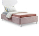Meridian Furniture - Ghost Pink Velvet Upholstered Twin Bed - GhostPink-T - GreatFurnitureDeal