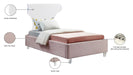 Meridian Furniture - Ghost Pink Velvet Upholstered Twin Bed - GhostPink-T - GreatFurnitureDeal