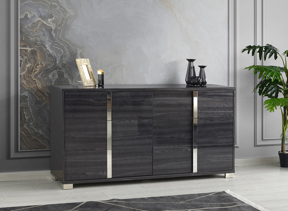 J&M Furniture - Giulia Gloss Grey Dresser - 103-DR-GLOSS GREY - GreatFurnitureDeal