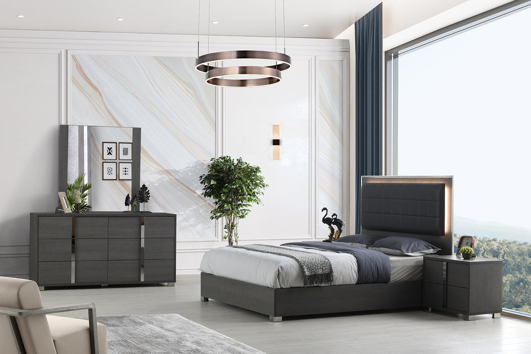 J&M Furniture - Giulia 3 Piece Matte Grey Oak Queen Bedroom Set - 203-Q-3SET-MATTE GREY OAK