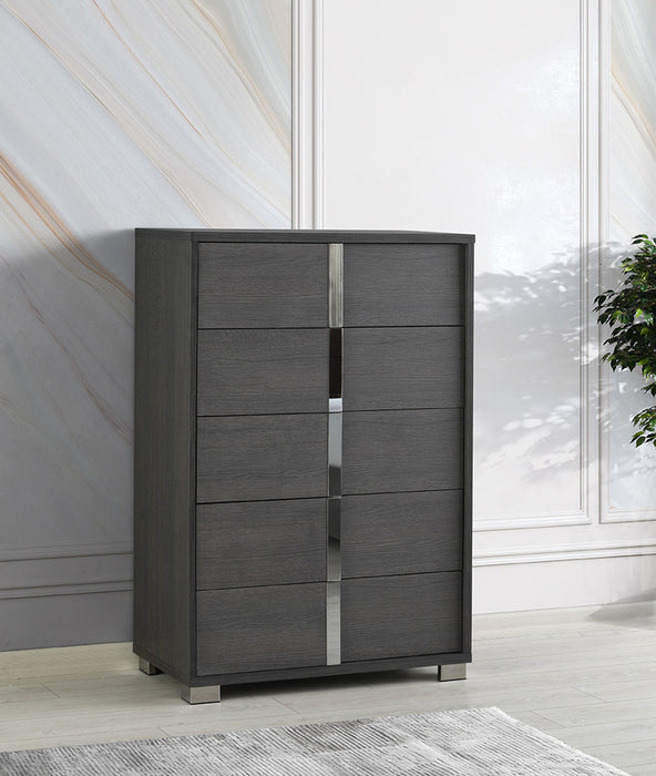 J&M Furniture - Giulia Matte Grey Oak Drawer Chest - 203-CH-MATTE GREY OAK